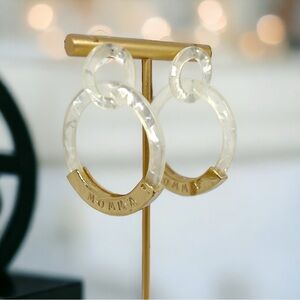 Unique Handmade Acrylic and Gold Earrings - "MAMA" Stamped - Great Gift for Mom!